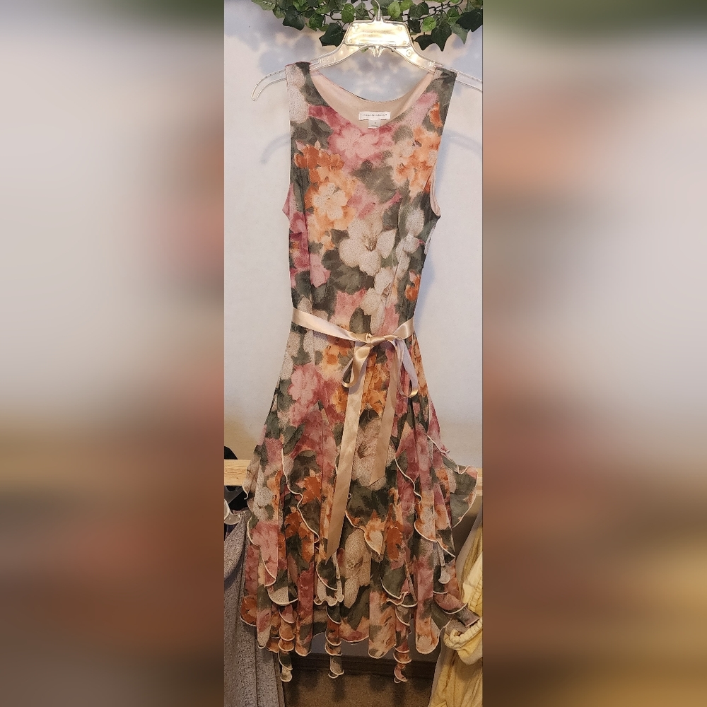 Watercolor floral dress
